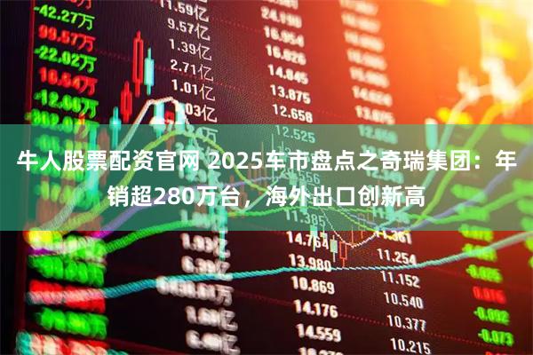 牛人股票配资官网 2025车市盘点之奇瑞集团：年销超280万台，海外出口创新高
